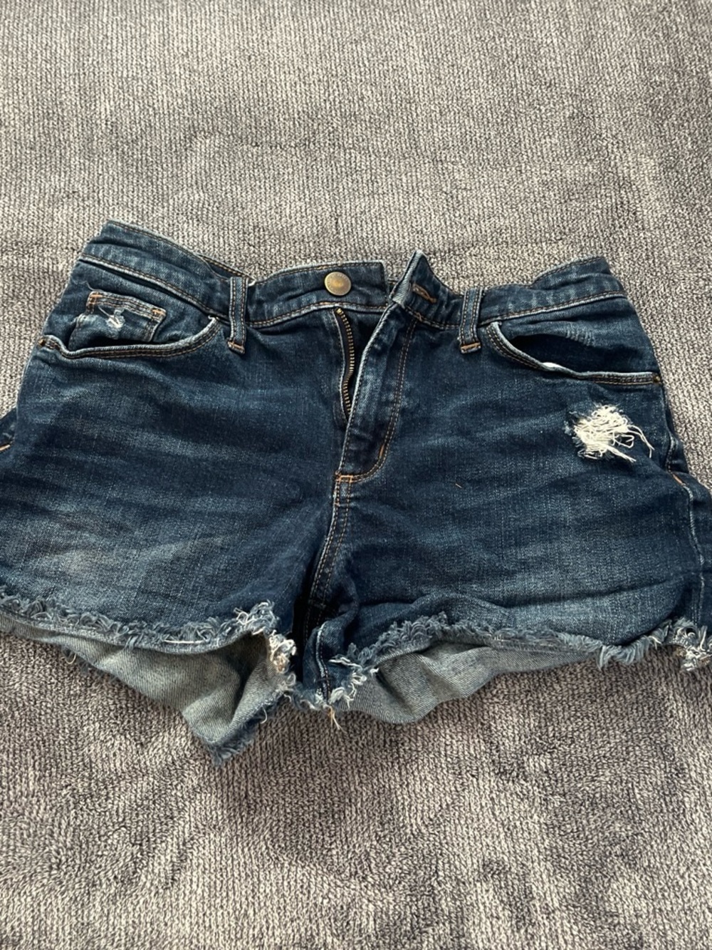 Universal Thread Dark Blue Distressed Denim Cutoff Shorts